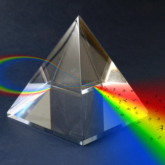 Crystal Pyramid / Prism w/ Laser Engraving Effect