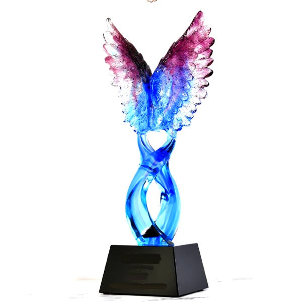 Colored Glazed Crystal Trophy