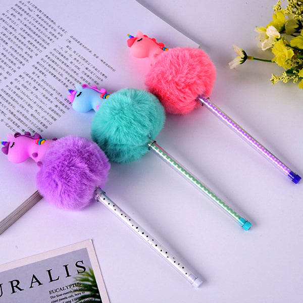 Fluffy Ball Ballpoint Pen